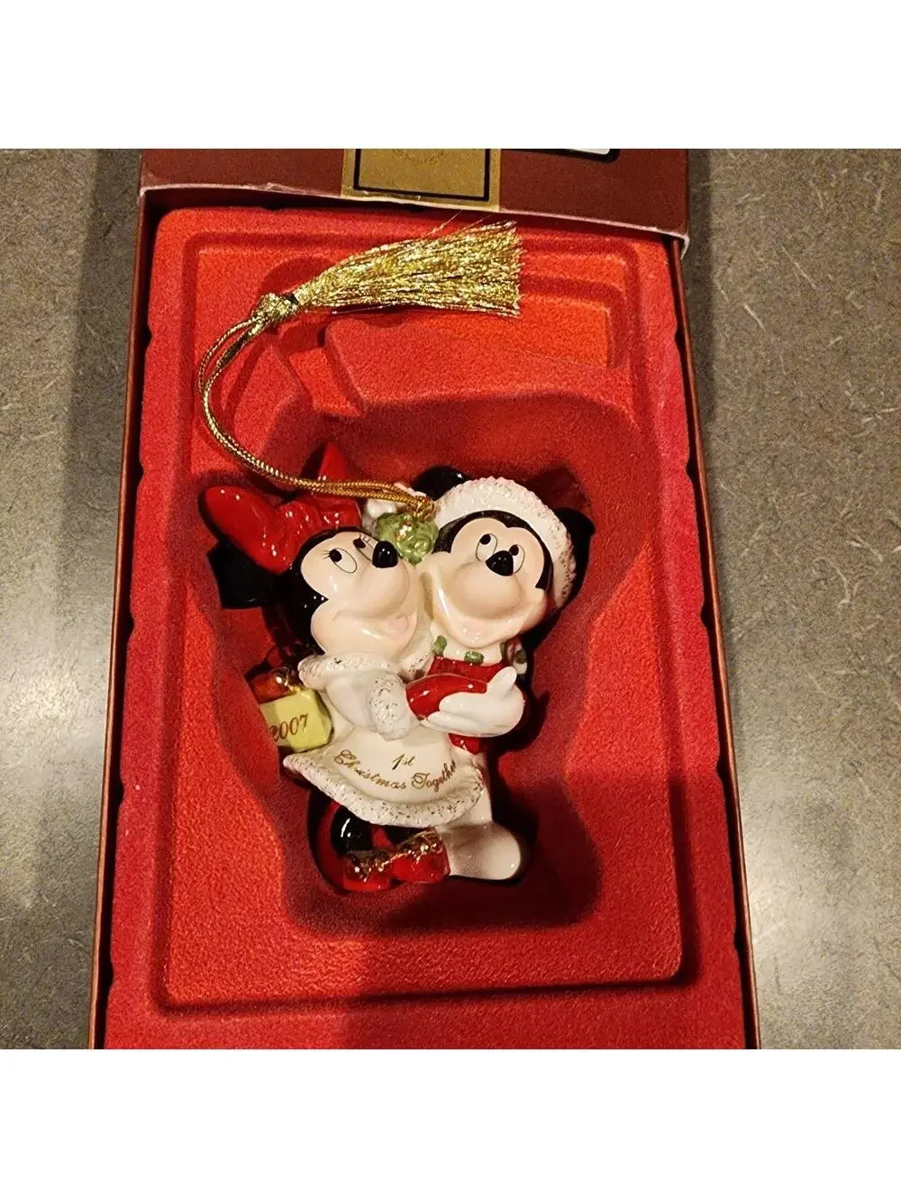 New 2007 Lenox Disney Minnie & Mickey mouse tree ornament